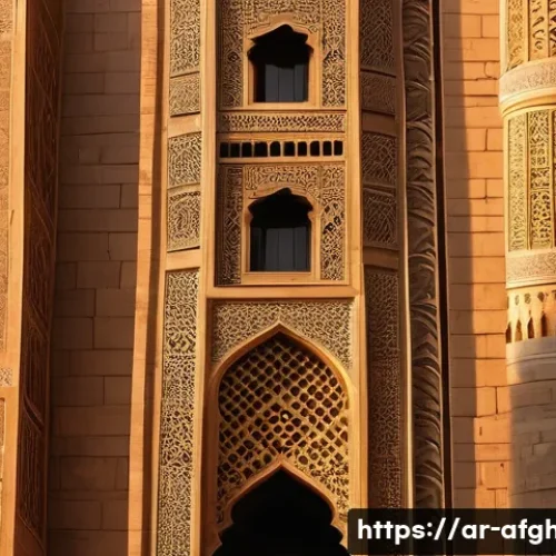 미나레트 오브 잠 유적지 - A majestic ancient Islamic minaret standing tall in the heart of an old city at sunset, showcasing i...