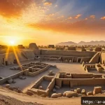 칸다하르 역사 유적 - A panoramic view of an ancient archaeological site in Kandahar, featuring prehistoric stone tools an...